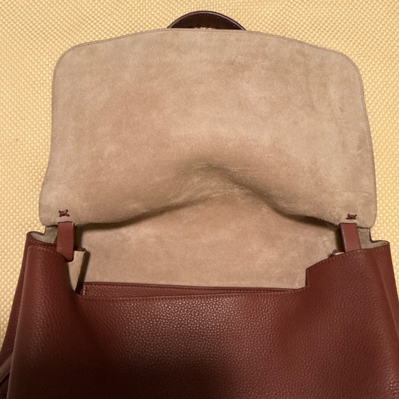 The Row Sidekick Two Fine Grain Brown Shoulder Bag - Picture 6 of 16